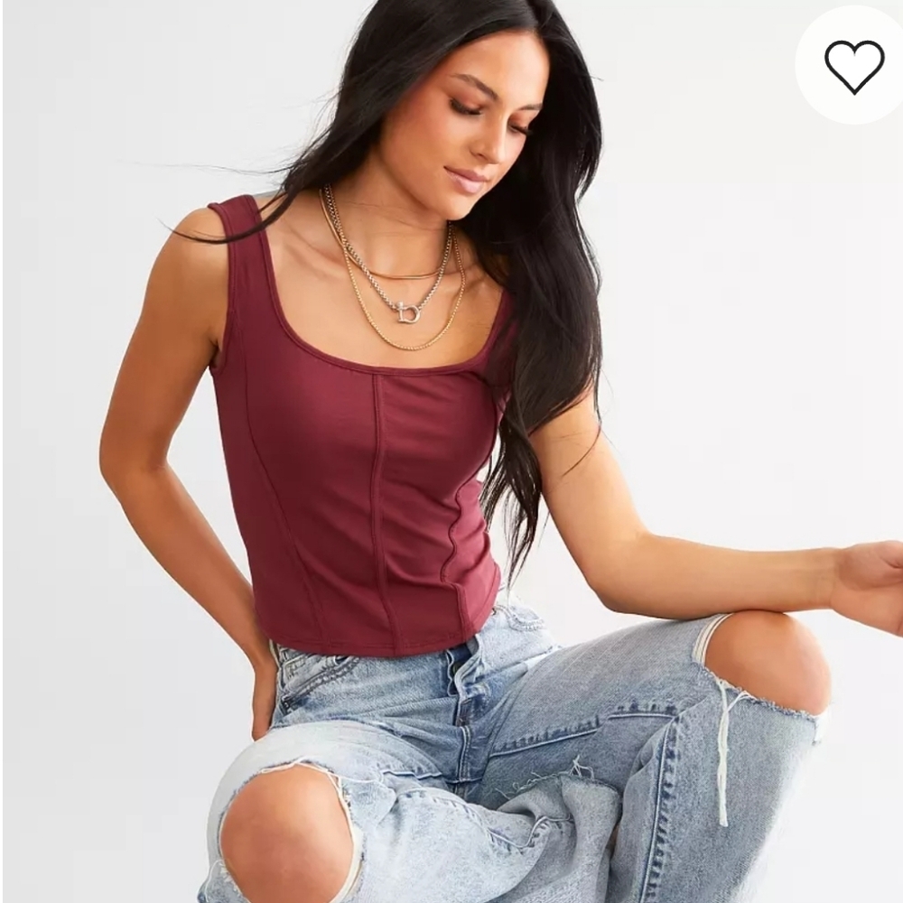 Elegant Burgundy Sleeveless Top